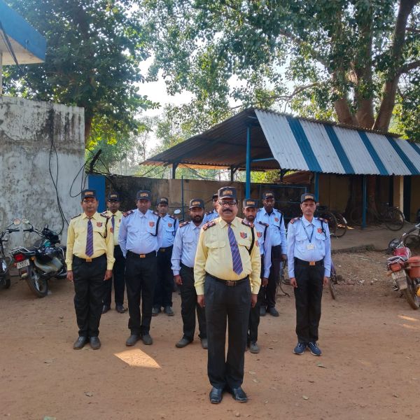 Professional security guards team